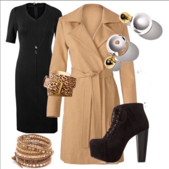 CAbi Casablanca Camel Knit Trench Coat cream/tan - Picture 5 of 12